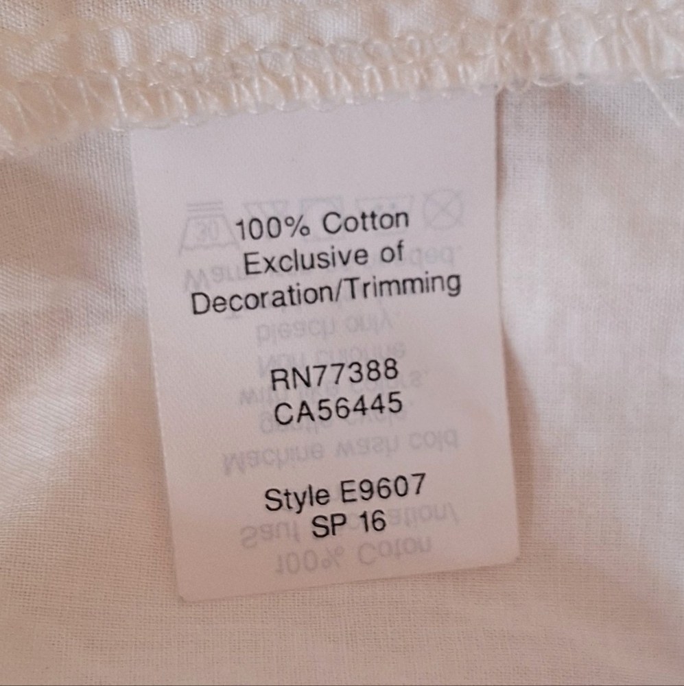 J. Crew Cotton Embroidery Peasant Top Sz LG *C4 - Picture 6 of 6